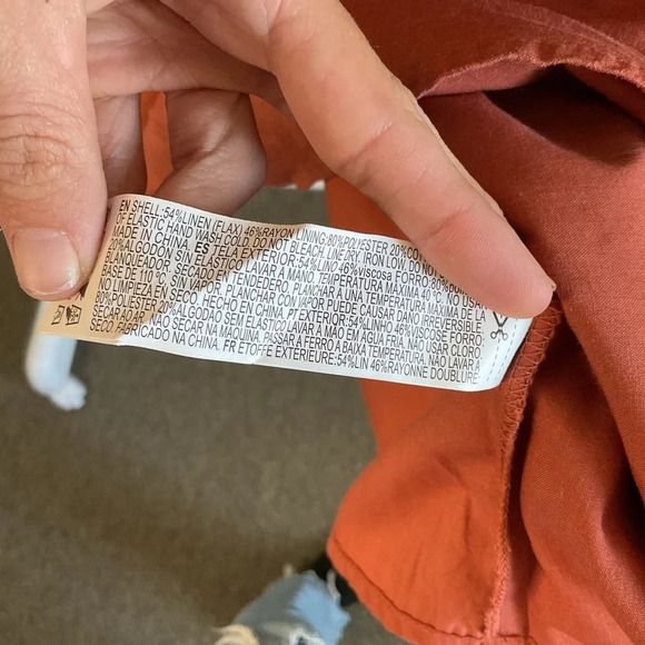 NWOT Forever 21 Womens Tie-Front Sweetheart Mini Dress Size Small- Rust - Picture 4 of 6